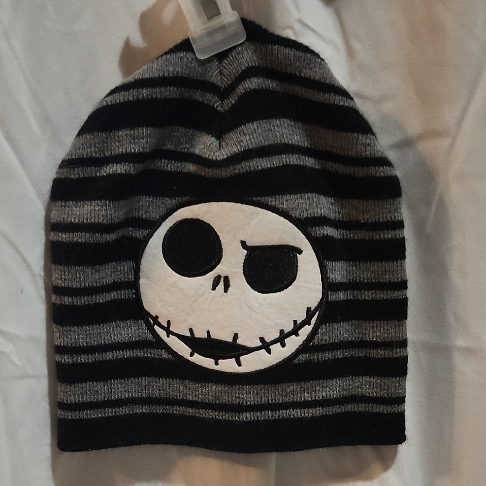 Disney Black Beanie with Skull Design